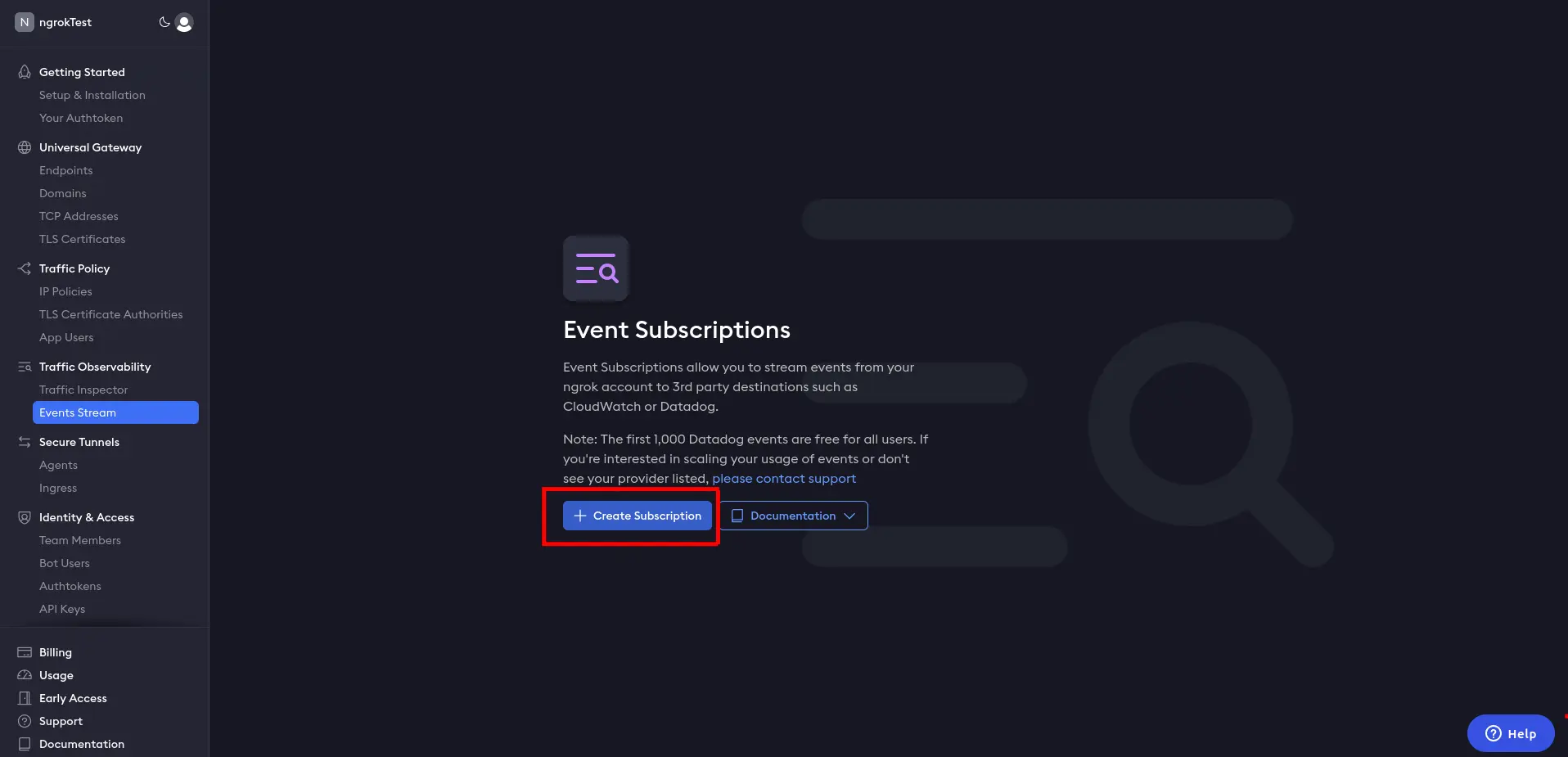 Add event subscription